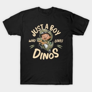 Dinosaur Design - A Boy Who Loves Dinos T-Shirt